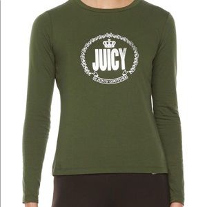 Juicy By Juicy Couture Womens Crew Neck Long Sleeve T-Shirt